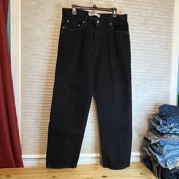 Vintage Levi’s 550 Relaxed Taper Jeans Made in USA Stonewashed black size 36/30 - Picture 2 of 5